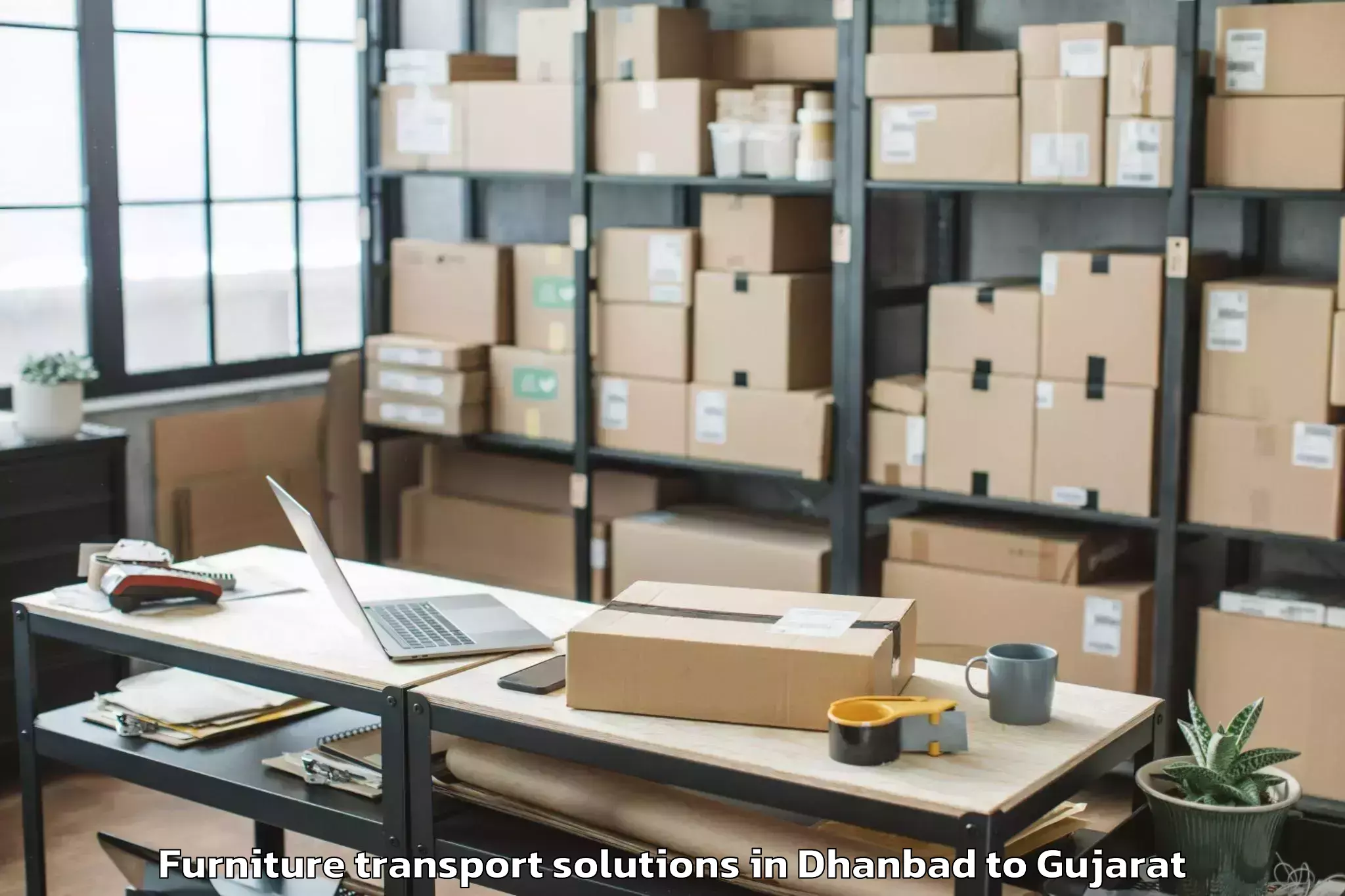 Get Dhanbad to Umarpada Furniture Transport Solutions